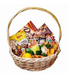 gift basket with sweets